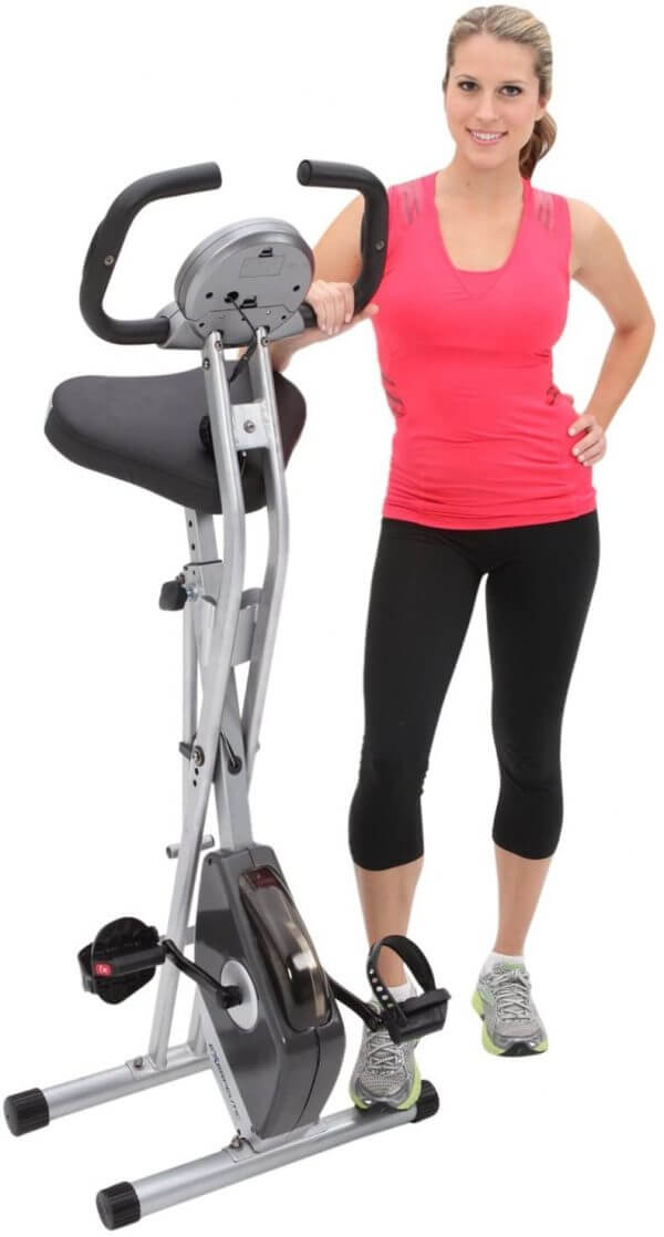Exerpeutic Folding Upright Exercise Bike with 300 lbs Weight
